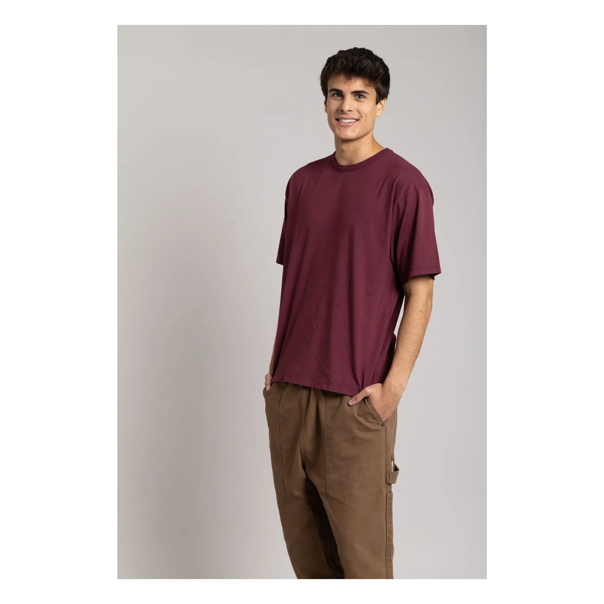 Smallable Man - Solal organic cotton T-shirt | Aubergine