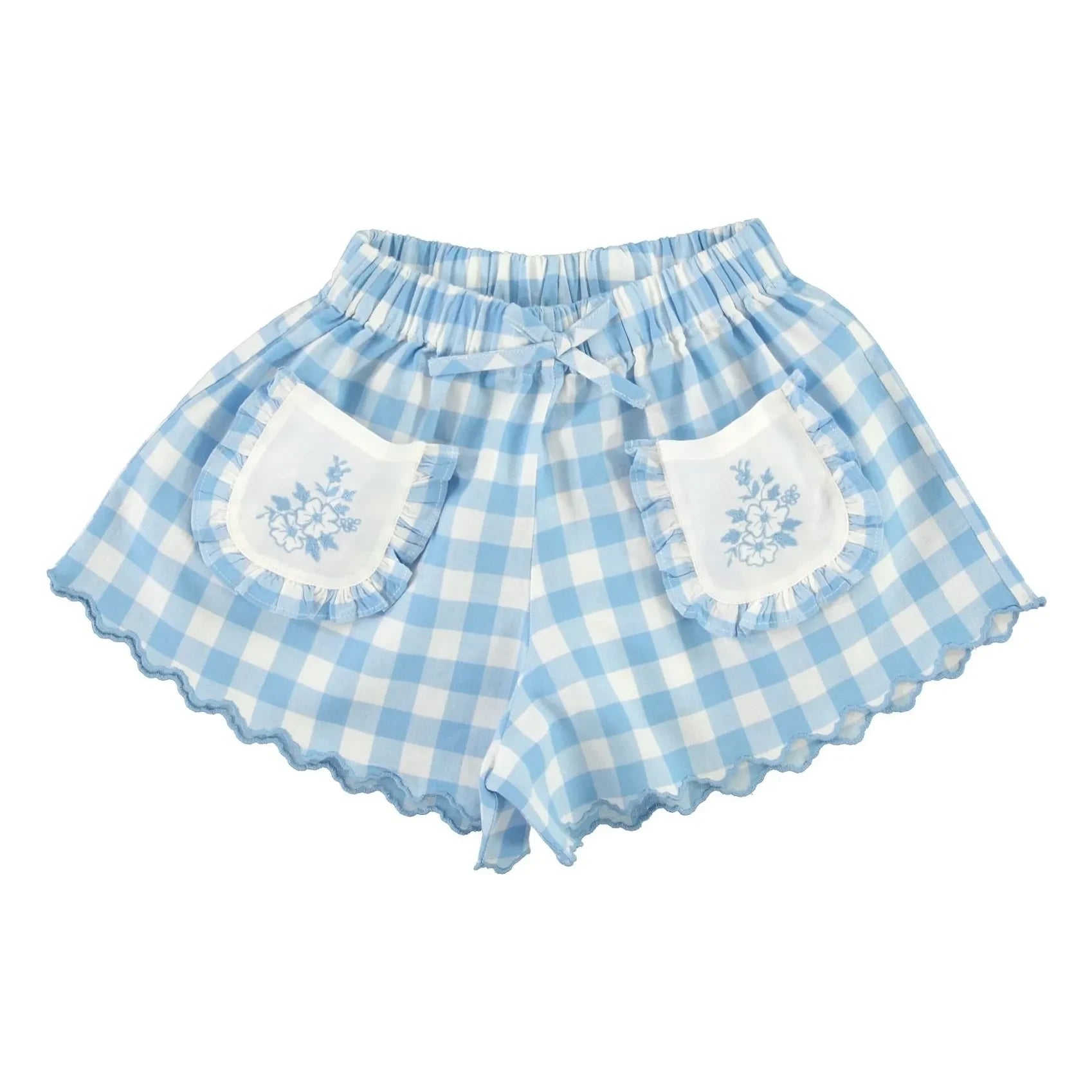 Bebe Organic - Viola Tiles Embroidered Pocket Shorts | Light Blue
