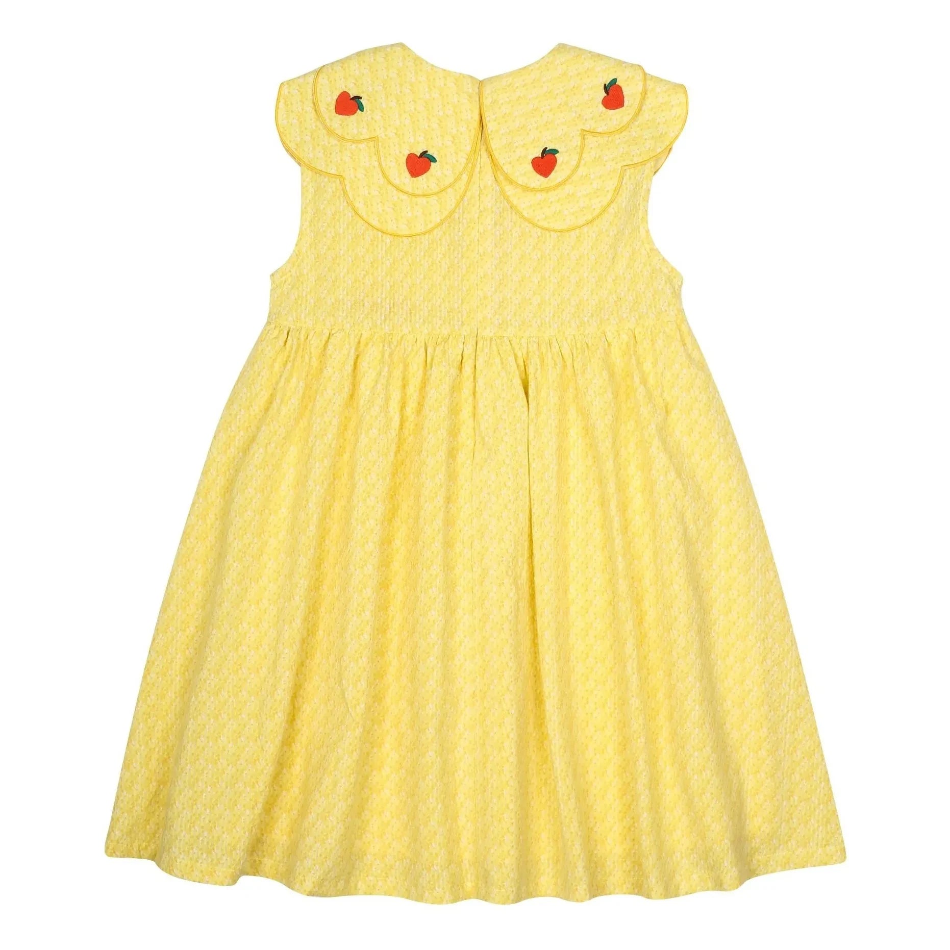 Jelly Mallow - Ruffle neckline dress | Yellow