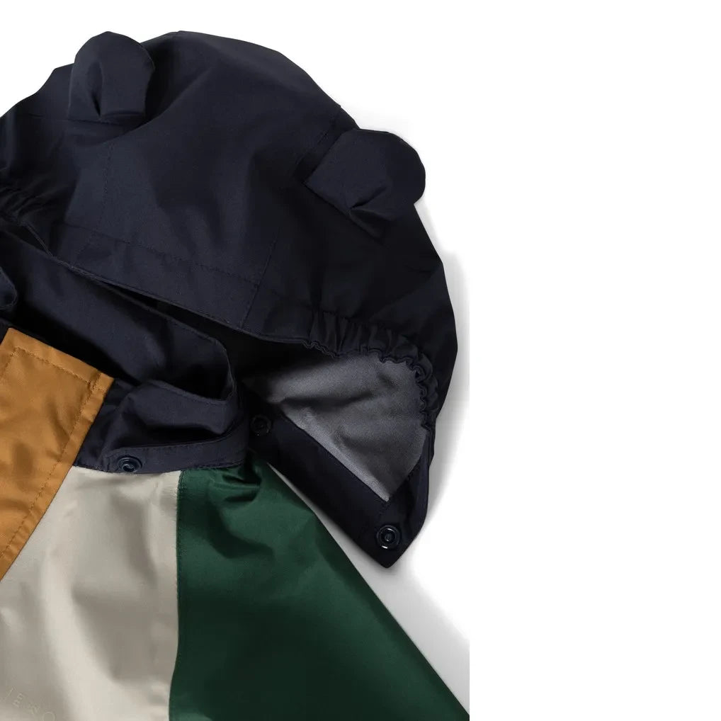 Liewood - Manu Colorblock Rain Set Made from Recycled Fibers | Dark green