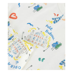 Petit Bateau - Opera Shorts Pajamas | White