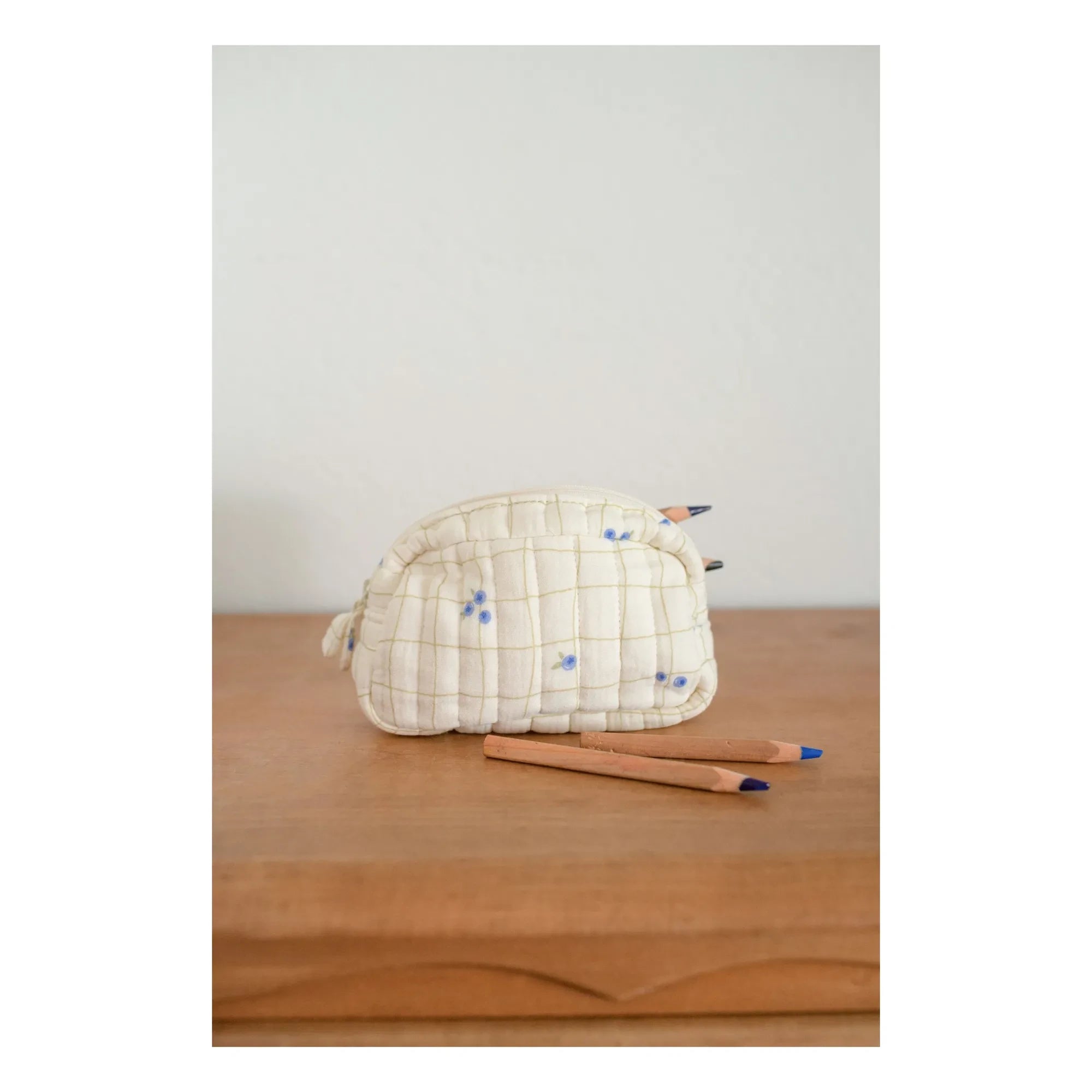 Soft Spot - Organic Cotton Blueberry Makeup Bag