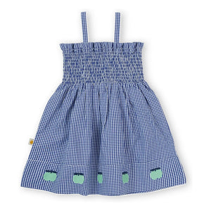 Goldie + Ace - Gingham Gathered Dress | Blue