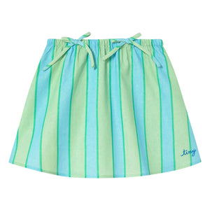 Tinycottons - Striped Linen Skirt | Green