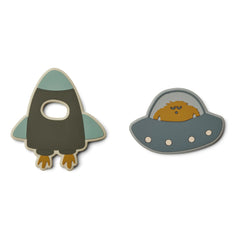 Liewood - Gia Silicone Teething Rings - 2-piece Set | Blue