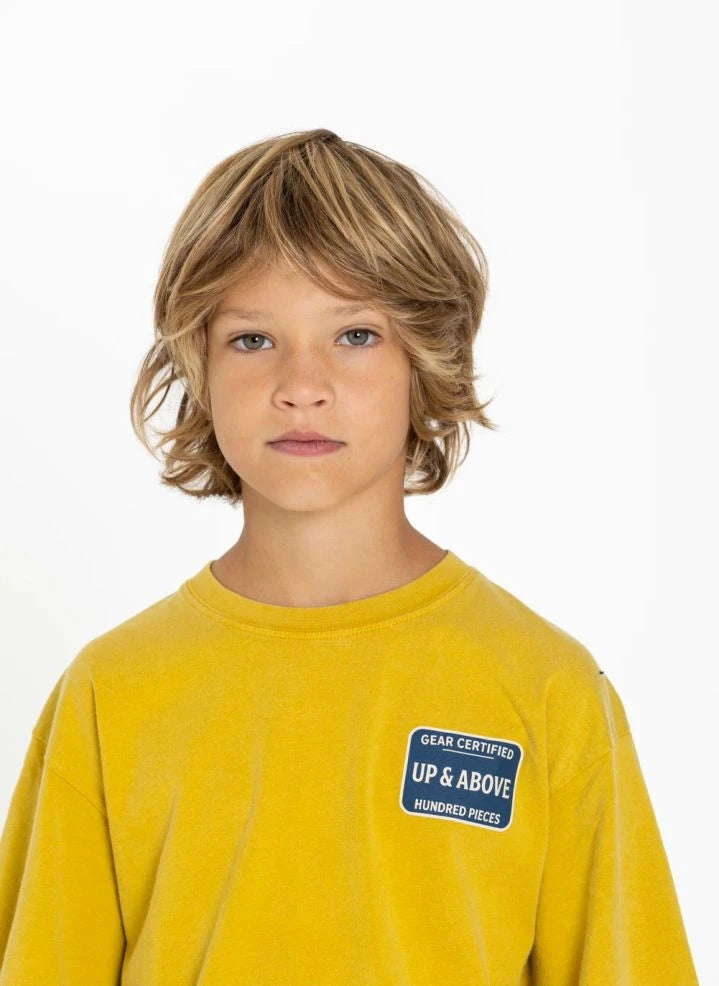 Hundred Pieces - Finn Certified Organic Cotton T-Shirt | Mustard