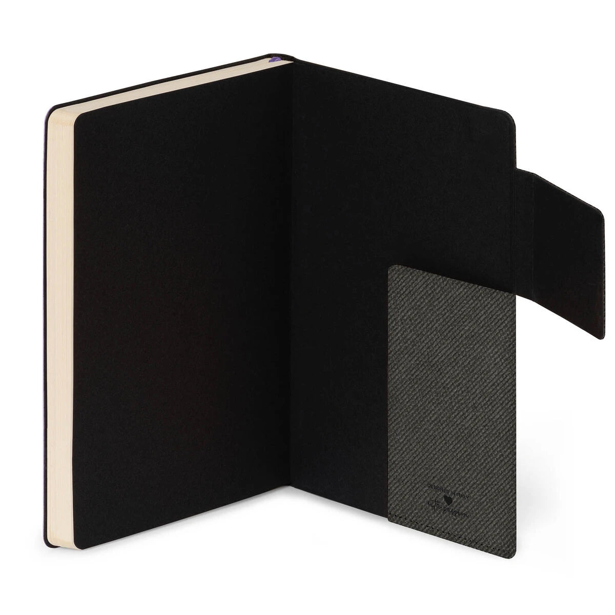 Legami - Lined Notebook, Monochrome Soft Cover - Deep Graphite - My Notebook