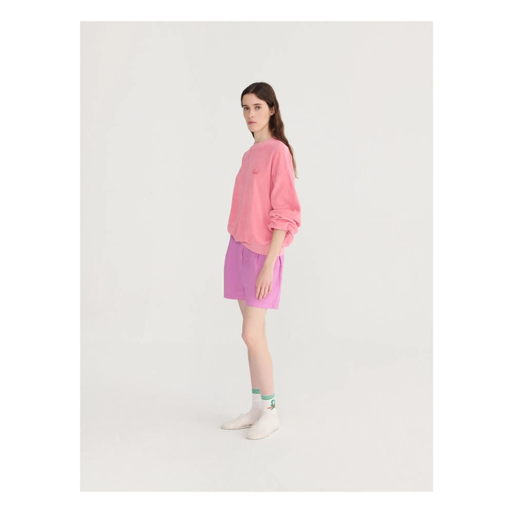 Bobo Choses - Purple Cotton Seersucker Puffed Shorts
