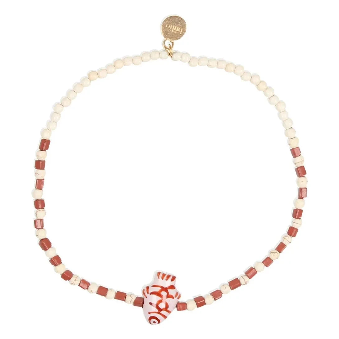 Búho - Fish Pendant Necklace | Beige