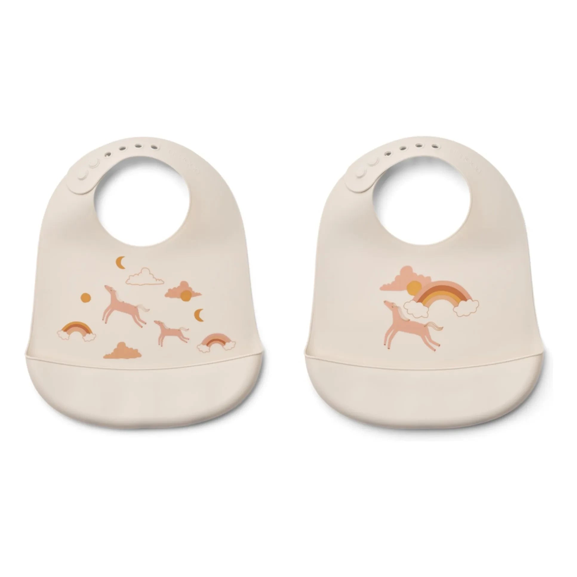 Liewood - Tilda Silicone Bibs - Set of 2 | Dream/Ecru