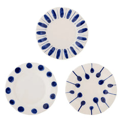 Bloomingville - Linora dessert plates - Set of 3 | Blue