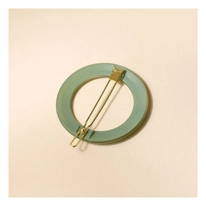 Bachca - Opaline Round Hair Clip | Green Water