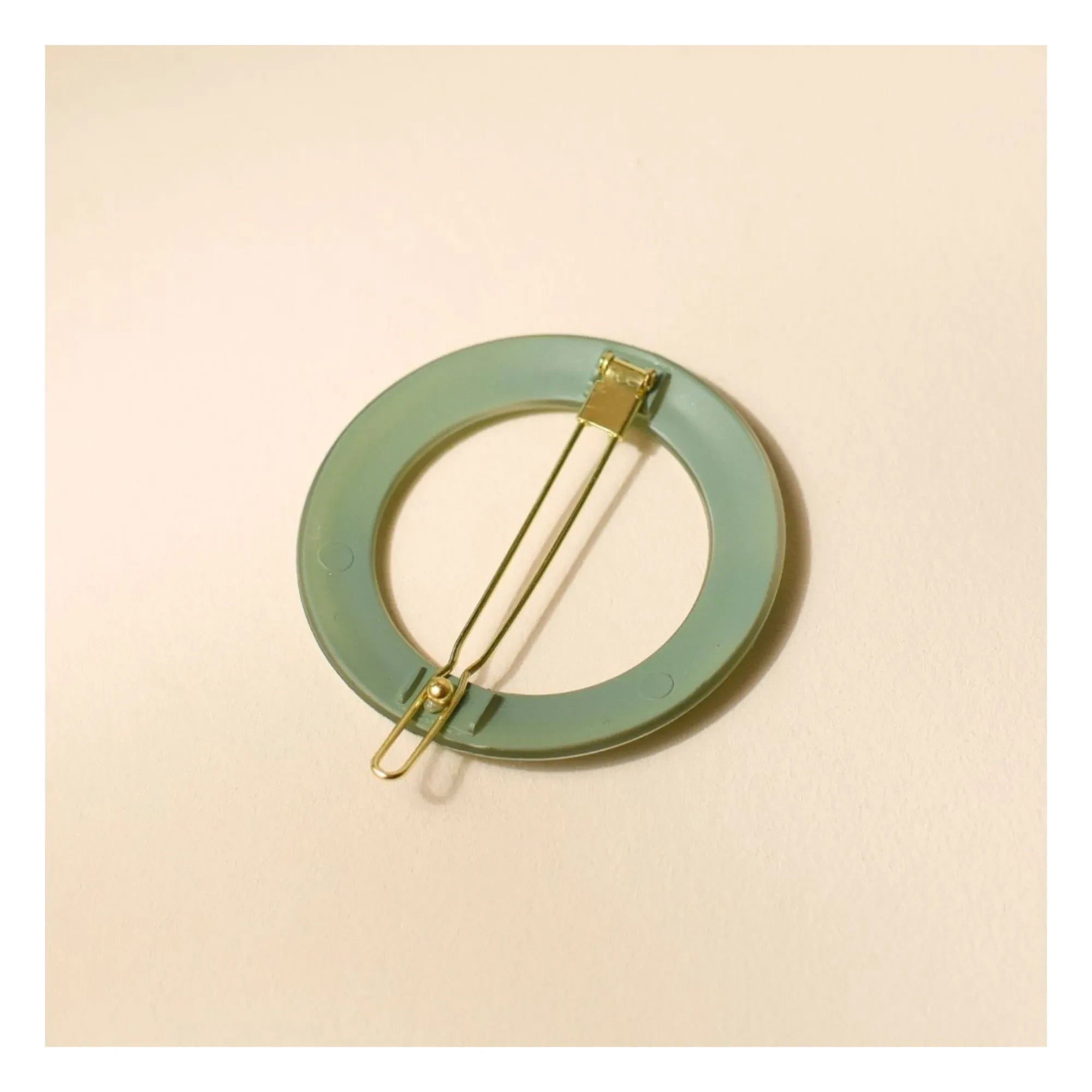 Bachca - Opaline Round Hair Clip | Green Water