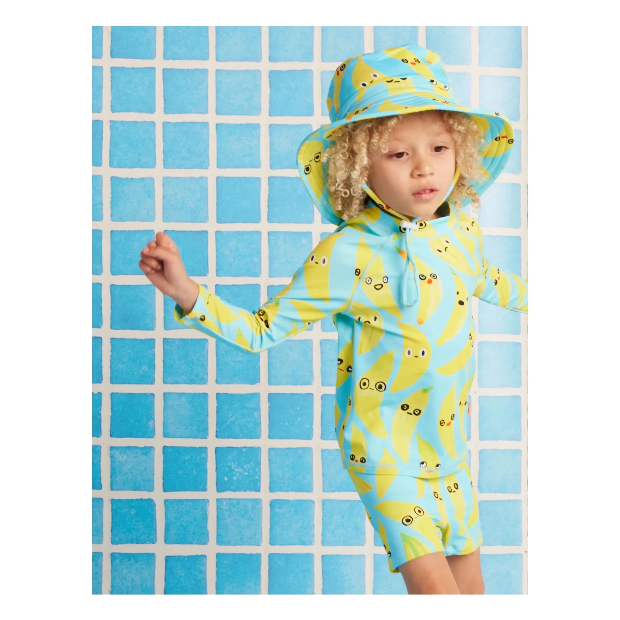Halcyon Nights - Long Sleeve Anti-UV Bath T-Shirt Banana Recycled Fibers | Turquoise