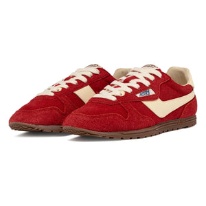 Autry - Windspin Low Two-Tone Suede and Leather Sneakers | Red