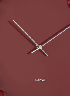 Present Time - Cadiz Dotty Wall Clock | Burgundy