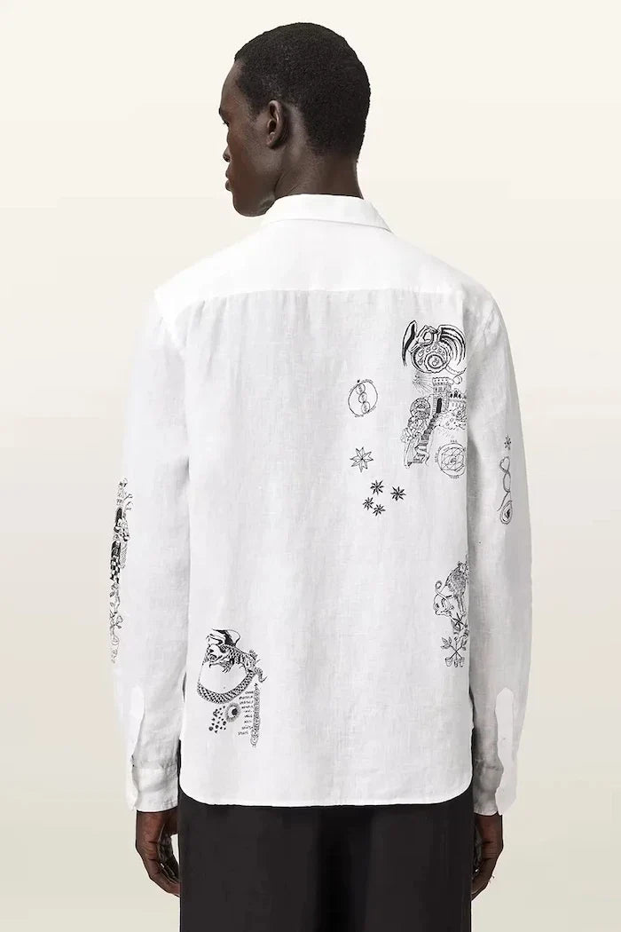 AllSaints erkek keten gömlek TERROR