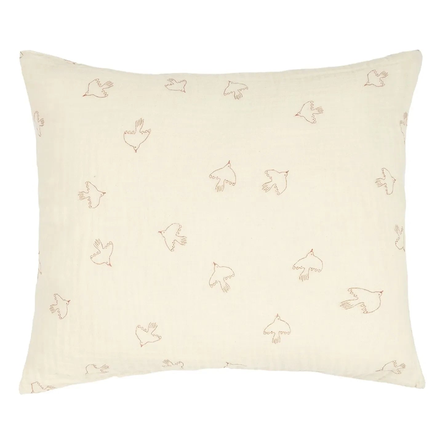 Nobodinoz - Wabi-Sabi Hoshi Birds pillowcase | Cream