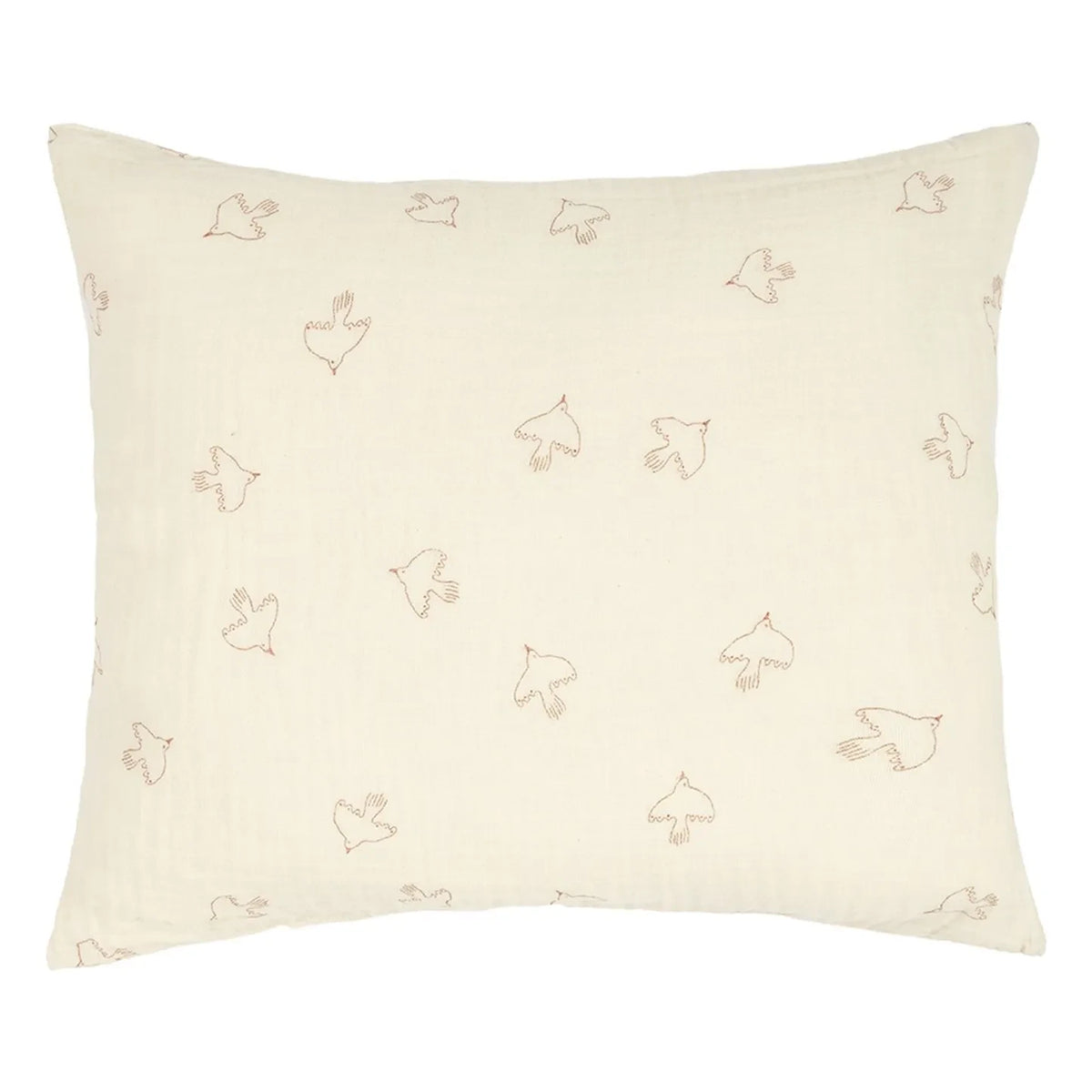 Nobodinoz - Wabi-Sabi Hoshi Birds pillowcase | Cream