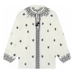 Maison Hotel - Santorini Sybille Blouse | White