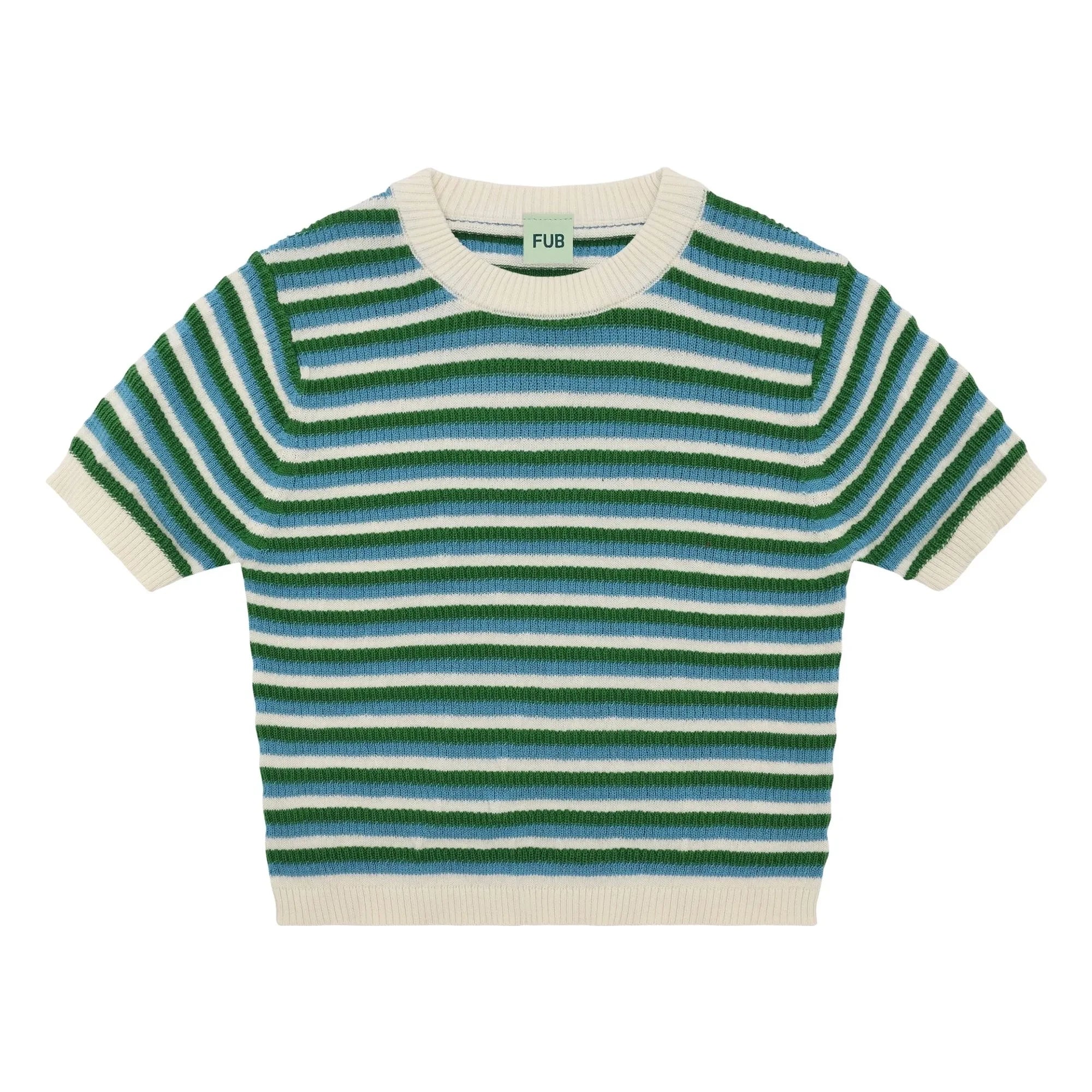 FUB - Organic Cotton Fine Mesh Textured T-Shirt | Green
