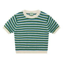 FUB - Organic Cotton Fine Mesh Textured T-Shirt | Green