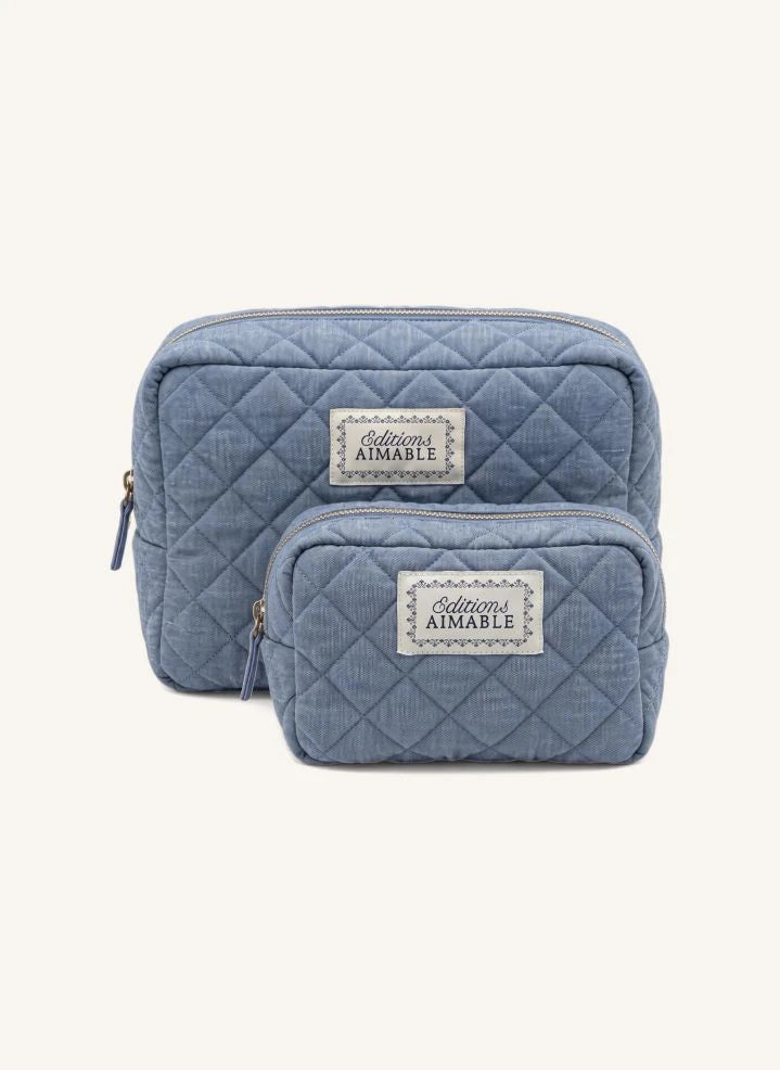 Editions Aimable - Toscana cosmetic bag | Blue Chambray