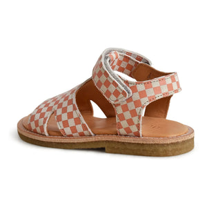 du Loua - Du Alfie Checked Sandals | Coral