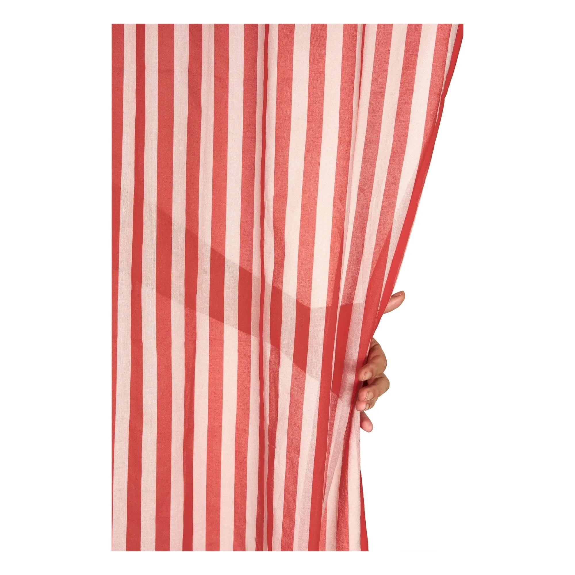Nobodinoz - Wendy Checked Cotton Voile Curtain | Red