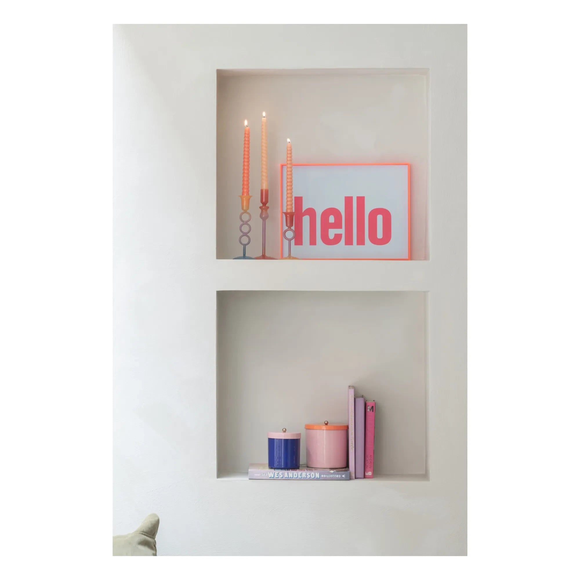 Present Time - Pink Funky Retro Double Pot