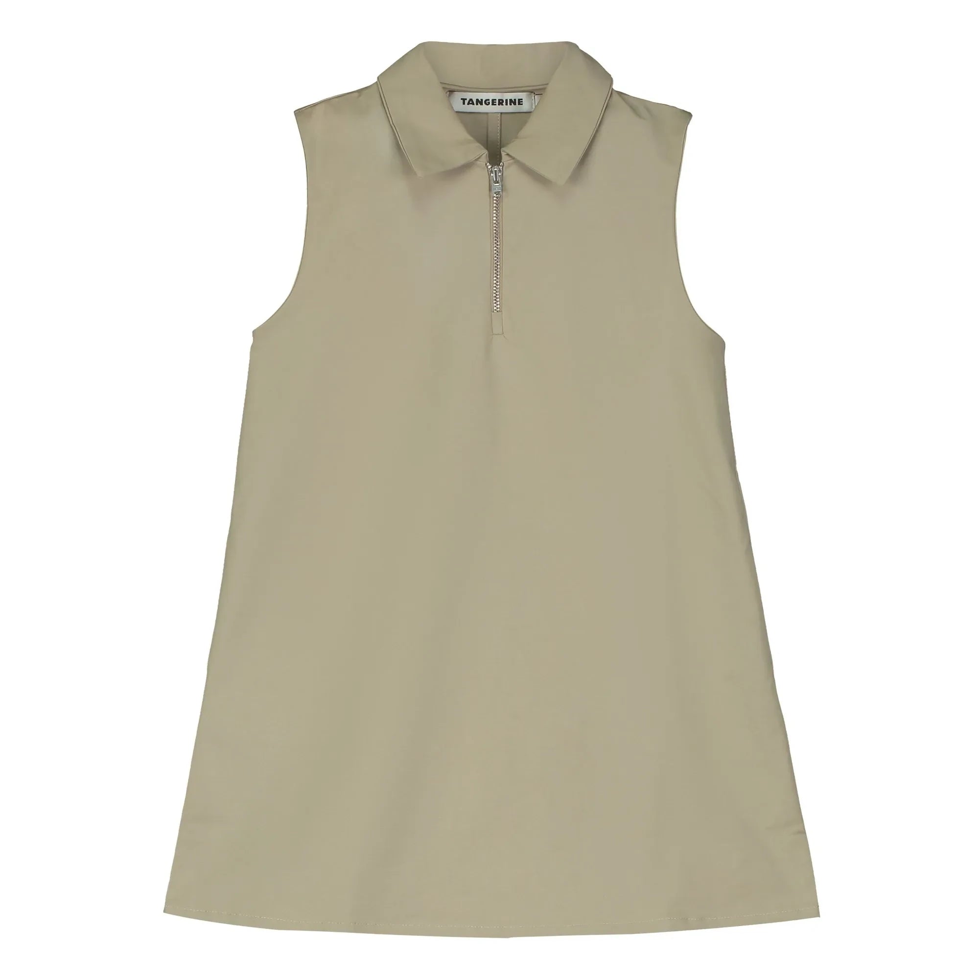 Tangerine - Sleeveless Polo Dress | Beige