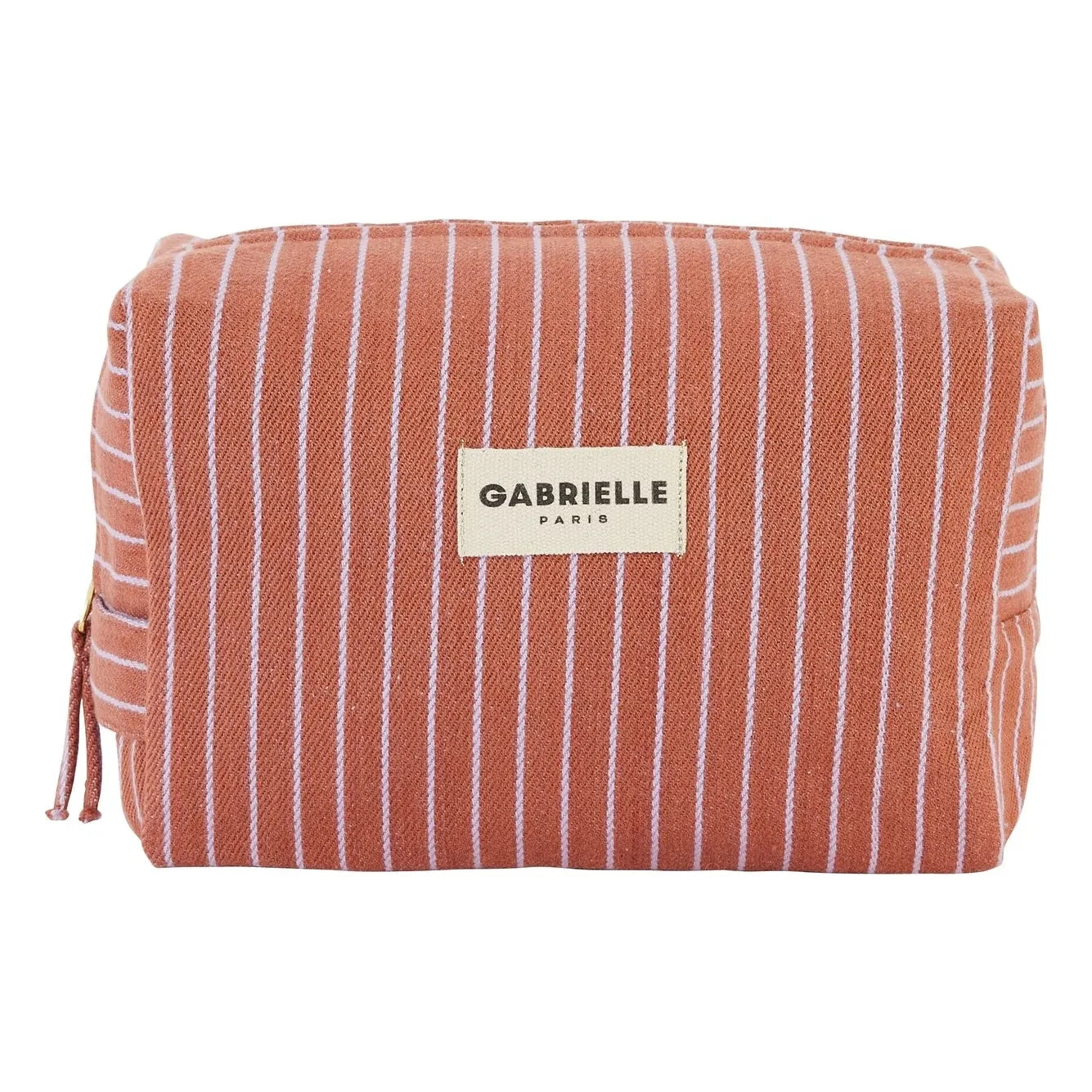 Gabrielle Paris - Lilac striped toiletry bag | Pink