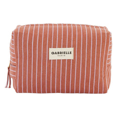 Gabrielle Paris - Lilac striped toiletry bag | Pink