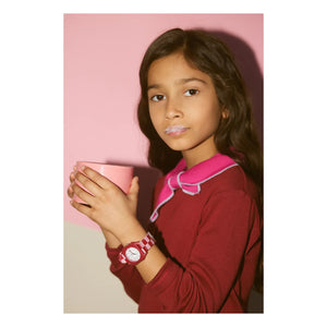 Mini Kyomo - Damier Raspberry Ice Cream Watch | Pink