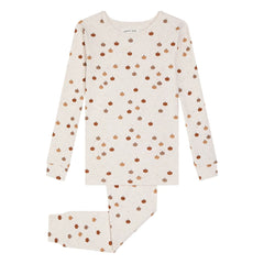 Petit Lem - Organic Cotton Pumpkin Embossed Pajamas | Gray