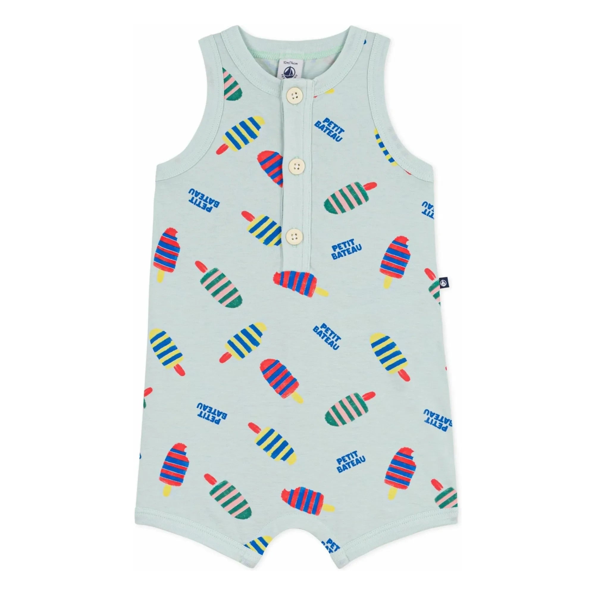 Petit Bateau - Ice Cream Romper | Turquoise
