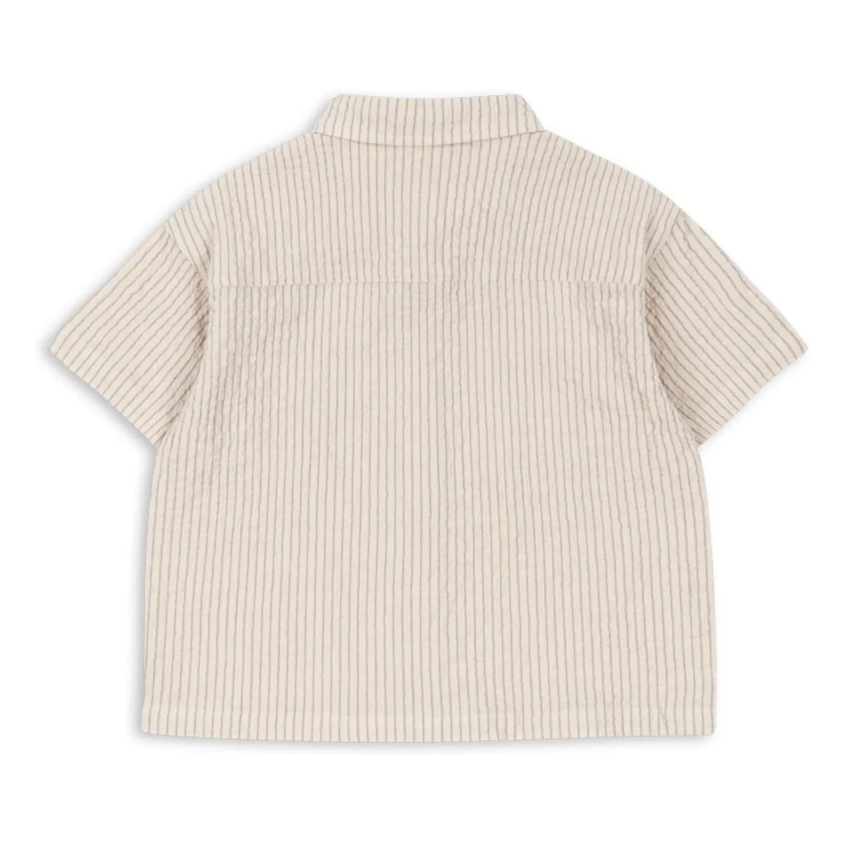 Konges Sløjd - Elliot Striped Seersucker Organic Cotton Shirt | Beige