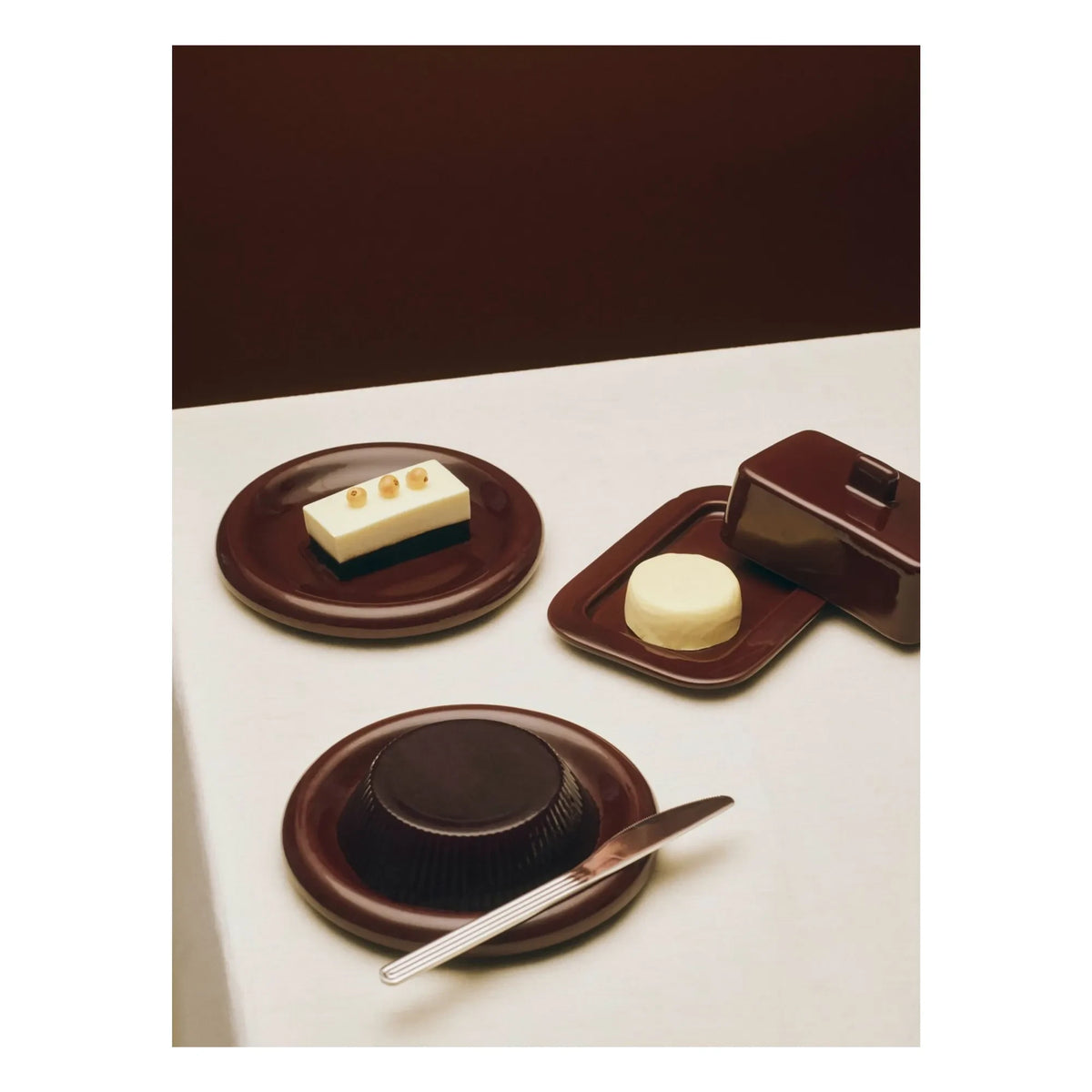 Hay - Barro terracotta butter pot, Rui Pereira | Burgundy