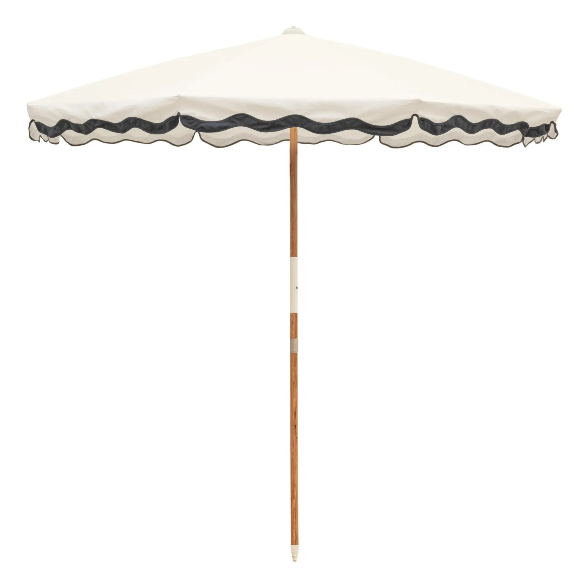 Business & Pleasure Co. - Amalfi Wooden Handle Parasol | White
