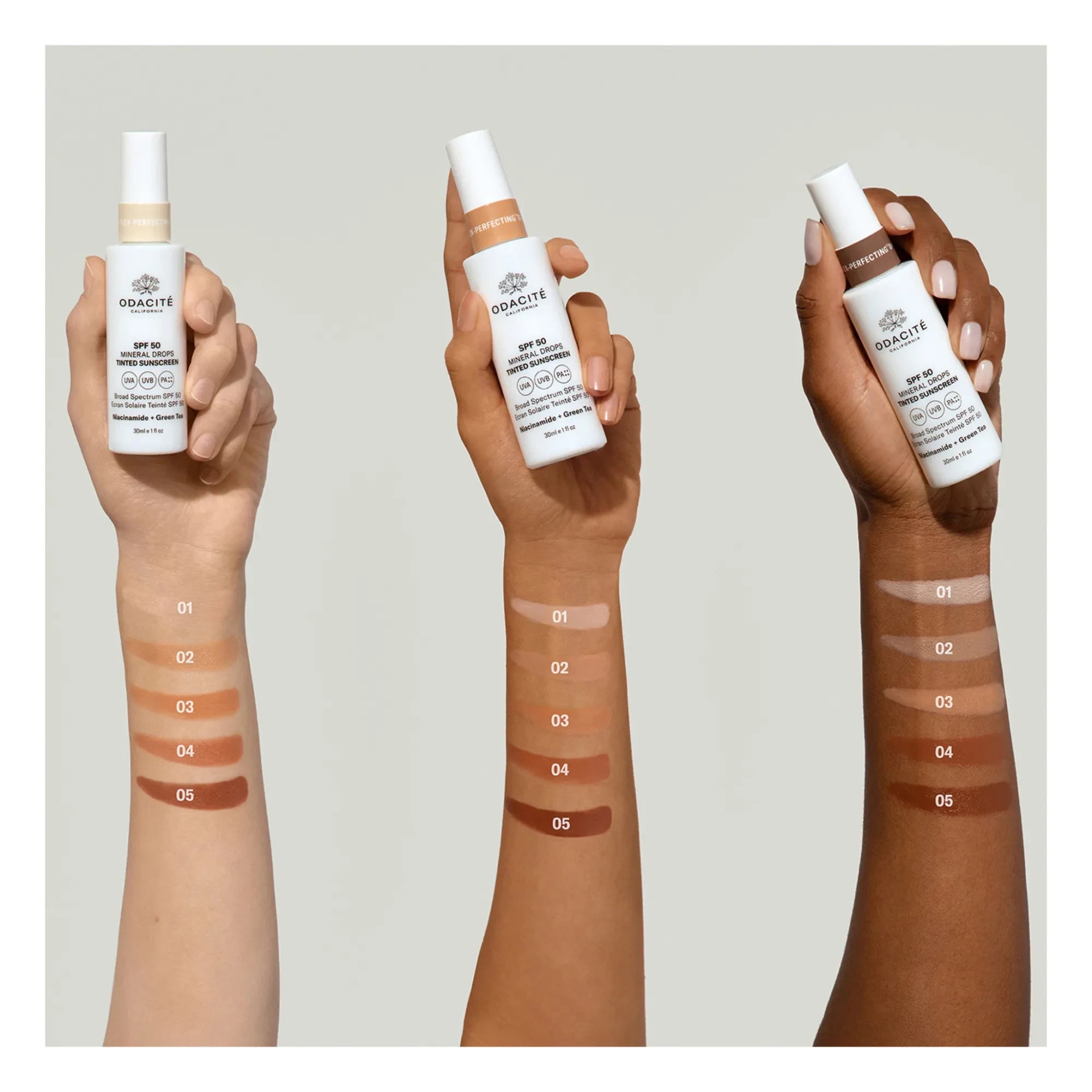 Odacité - Tinted Mineral Drops Sunscreen SPF 50 Flex-Perfecting™ - 30ml | 02