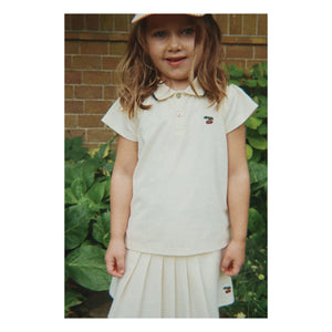 Konges Sløjd - Florita Cerises organic cotton skirt | Ecru