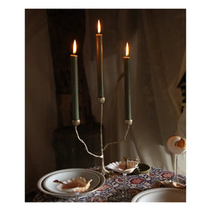 Doing Goods - Misty Recycled Rice Tripod Candle Holder | Gold