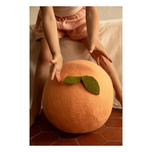 Muskhane - Peach Felt Pouf | Blush