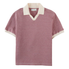 Gingersnaps - Alastor Striped Polo T-Shirt | Burgundy