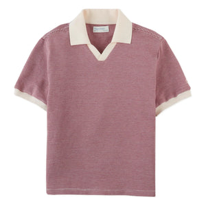Gingersnaps - Alastor Striped Polo T-Shirt | Burgundy
