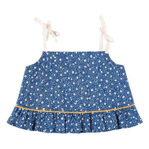 THE LiTTLE POETS - Rosalia Nature Organik Pamuk Crop Top | Kraliyet mavisi