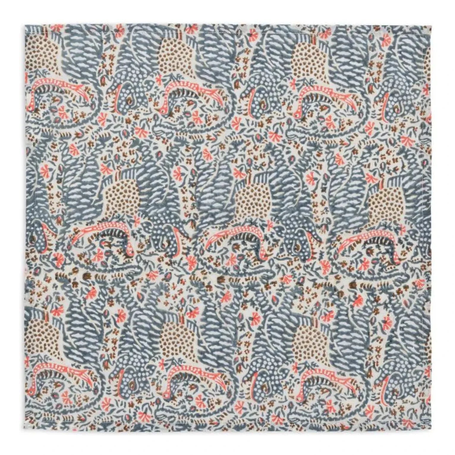 Le Monde Sauvage - London Napkin - 8-Piece Set | Blue