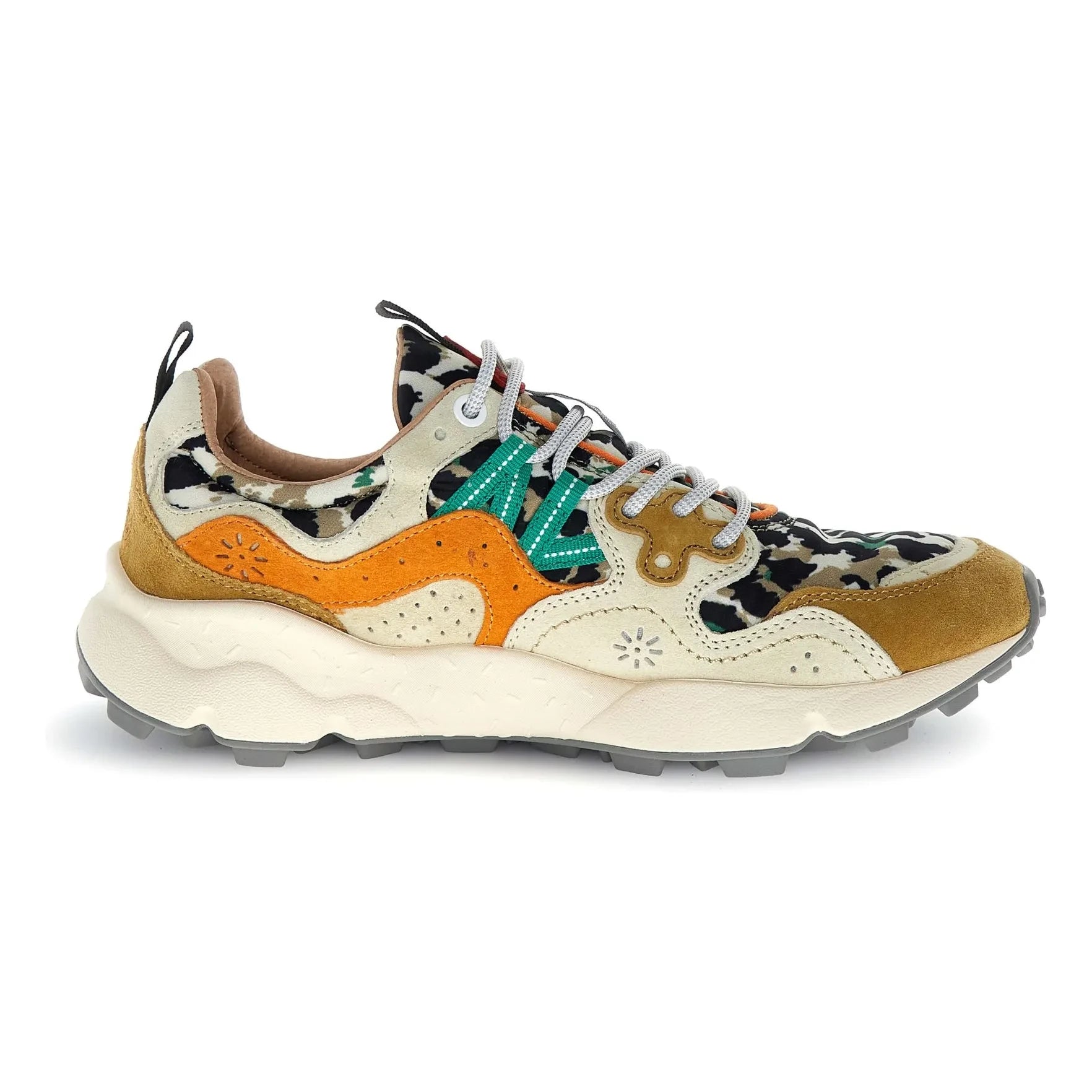 Flower Mountain - Yamano 3 Leopard Suede and Nylon Sneakers | Orange