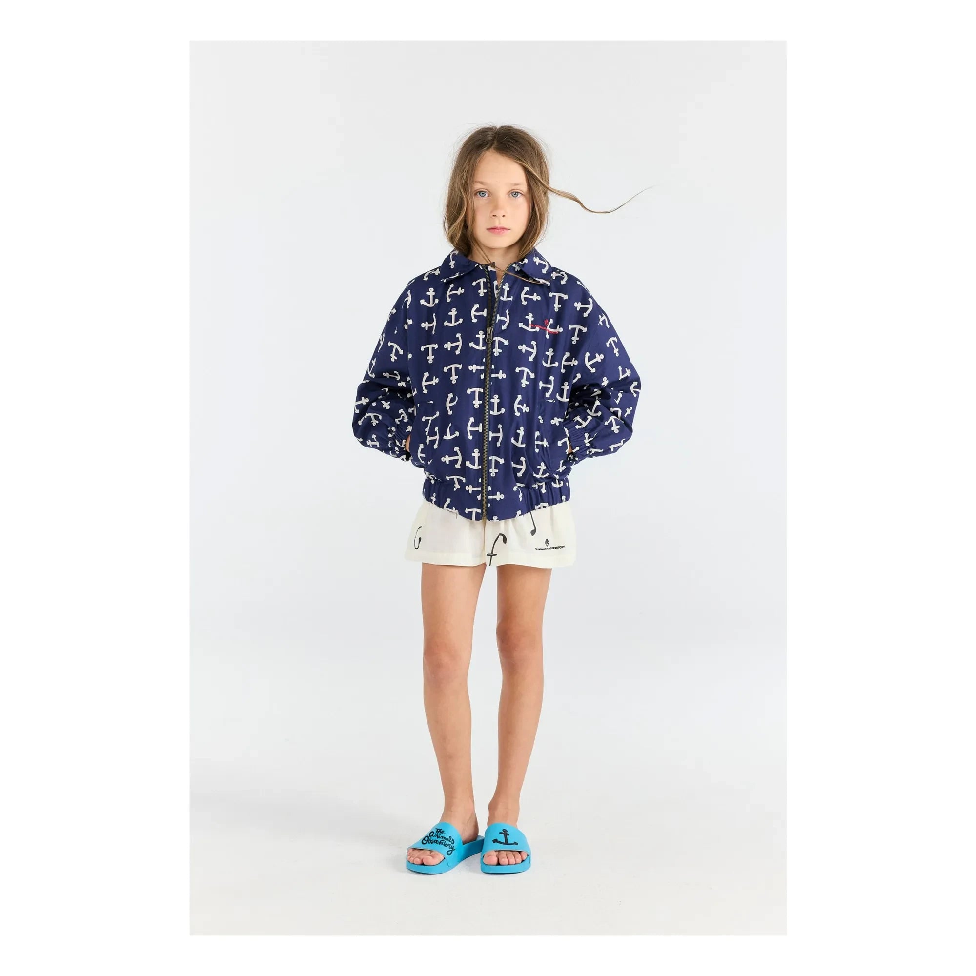 The Animals Observatory - Bomber Tiger Anchors Organic Cotton | Dark Blue