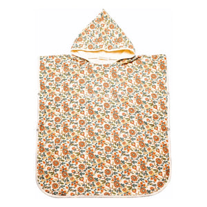 Grech & Co - Organic Cotton Floral Pattern Bathrobe for Kids | Ecru